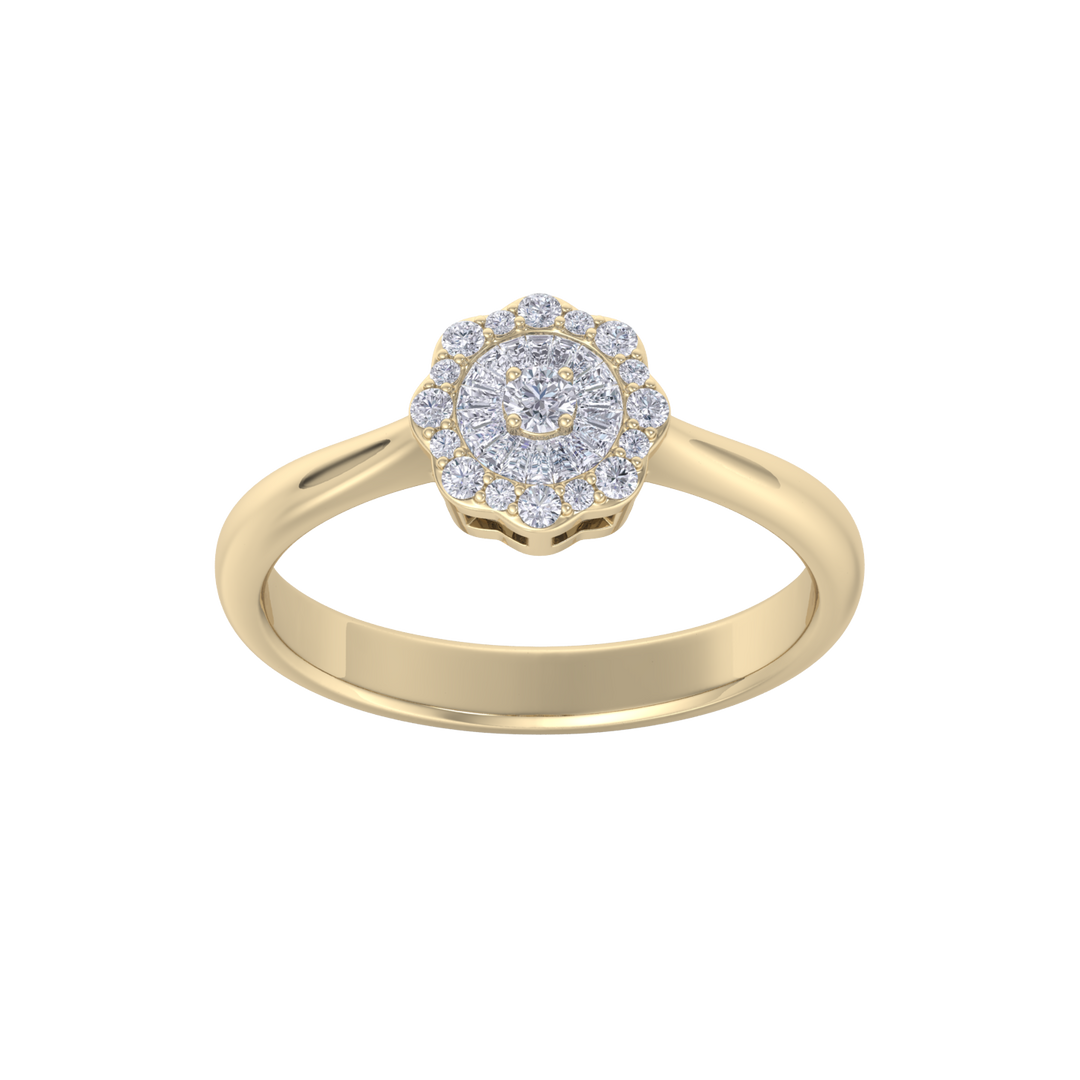 Diamond ring in white gold with white diamonds of 0.32 ct in weight