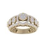 Load image into Gallery viewer, Beautiful ring in yellow gold with white diamonds of 1.28 ct in weight
