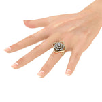 Load image into Gallery viewer, Statement ring in rose gold with white diamonds of 0.98 ct in weight
