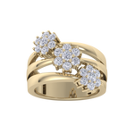Load image into Gallery viewer, Beautiful ring in yellow gold with white diamonds of 0.88 ct in weight
