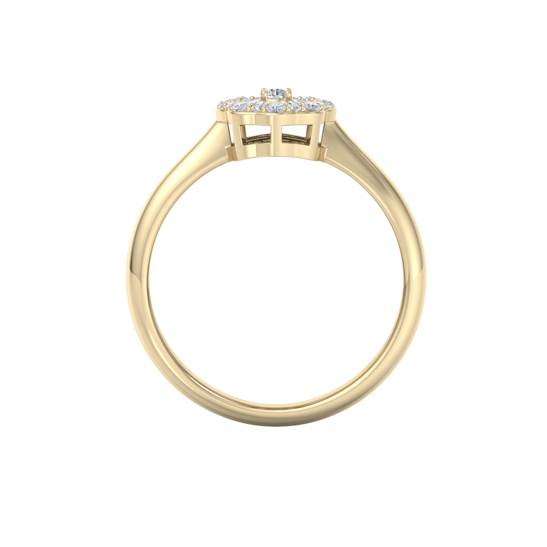 Diamond ring in white gold with white diamonds of 0.32 ct in weight