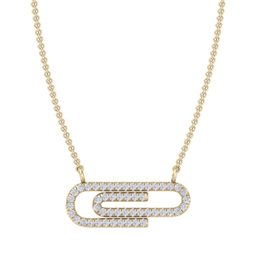 Diamond link necklace in rose gold with white diamonds of 0.25 ct in weight
