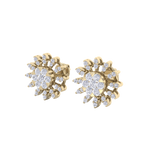 Load image into Gallery viewer, Stud earrings in rose gold with white diamonds of 0.89 ct in weight
