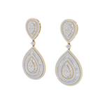 Load image into Gallery viewer, Diamond chandelier earrings in yellow gold with white diamonds of 8.15 ct in weight
