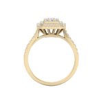Load image into Gallery viewer, Cluster engagement ring in rose gold with white diamonds of 0.64 ct in weight
