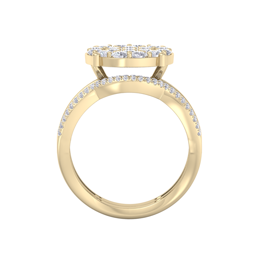 Beautiful Diamond ring in white gold with white diamonds of 2.74 ct in weight