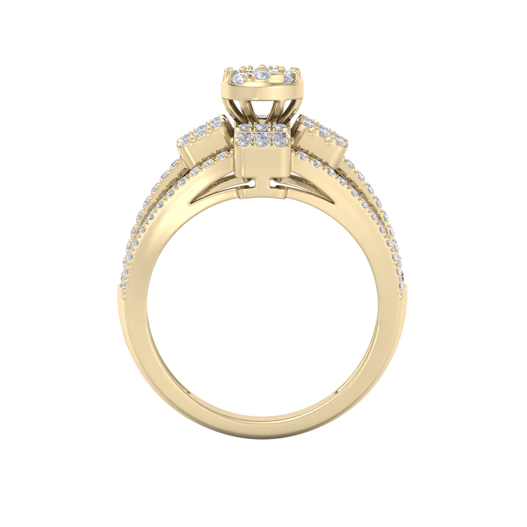 Beautiful ring in white gold with white diamonds of 0.91 ct in weight