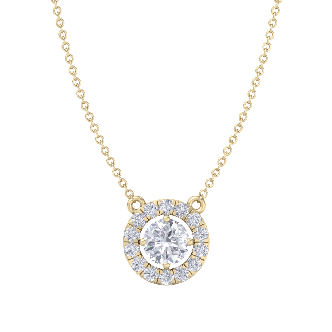 Classic necklace in rose gold with white diamonds of 1.42 ct in weight