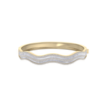 Load image into Gallery viewer, Wave bangle in rose gold with white diamonds of 3.10 ct in weight
