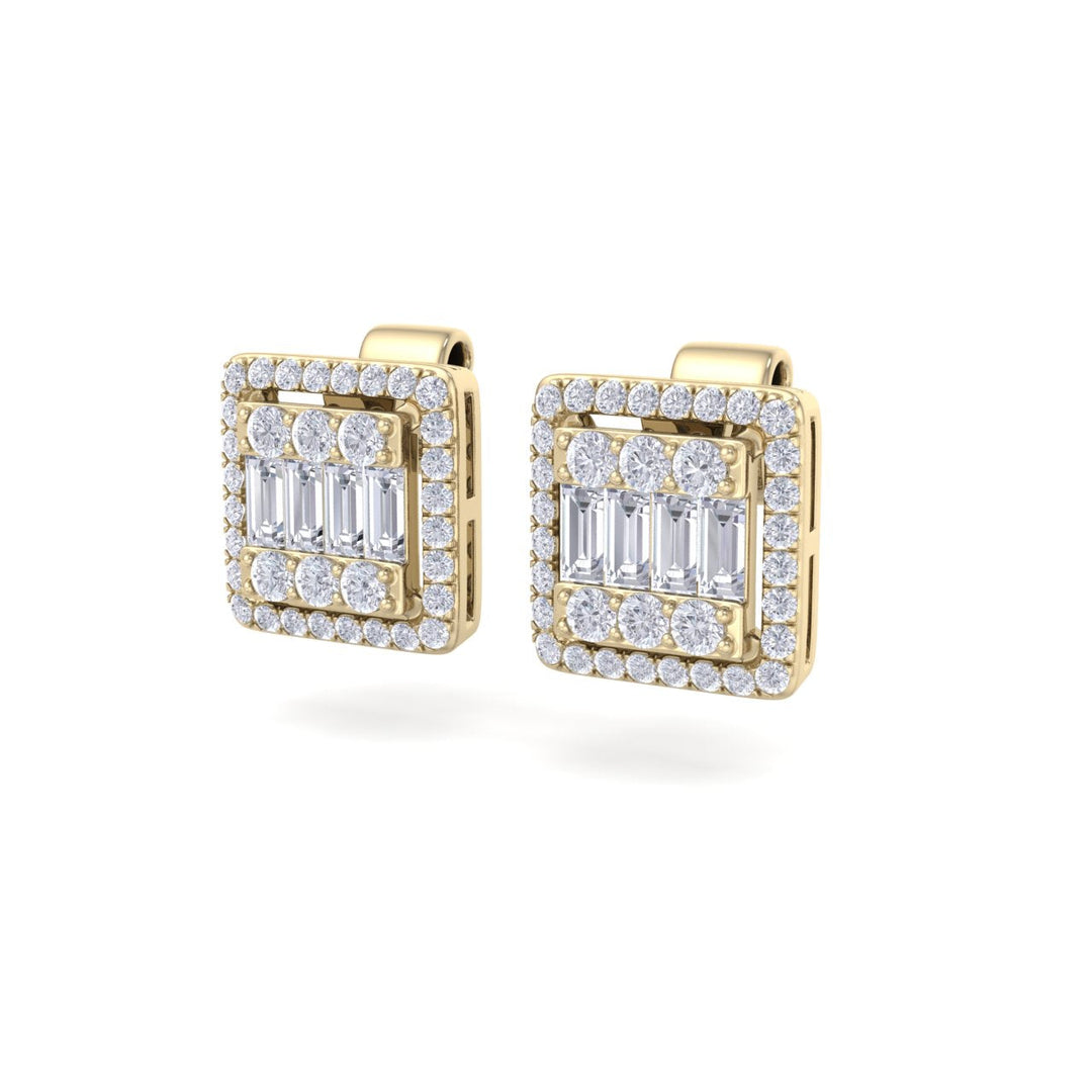 Beautiful Earrings in white gold with white diamonds of 0.65 ct in weight
