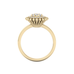 Load image into Gallery viewer, Halo Diamond ring in yellow gold with white diamonds of 0.34 ct in weight
