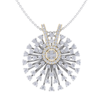 Load image into Gallery viewer, Flower Pendant in rose gold with white diamonds of 2.08 ct in weight
