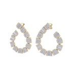 Load image into Gallery viewer, Circle studs in white gold with white diamonds of 5.82 ct in weight
