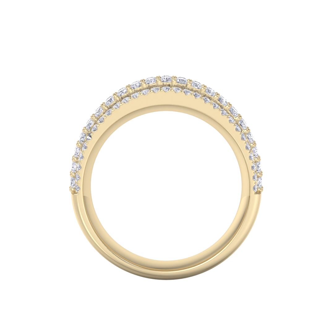 Diamond ring in rose gold with white diamonds of 0.85 ct in weight