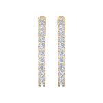 Load image into Gallery viewer, Diamond eternity hoop earrings in white gold with white diamonds of 2.92 ct in weight
