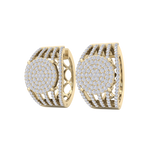 Load image into Gallery viewer, Beautiful Stud Earrings in yellow gold with white diamonds of 1.27 in weight

