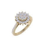Load image into Gallery viewer, Beautiful ring in yellow gold with white diamonds of 0.74 ct in weight
