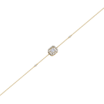 Load image into Gallery viewer, Square bracelet in yellow gold with white diamonds of 0.34 ct in weight
