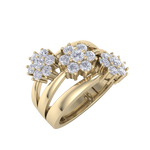 Load image into Gallery viewer, Beautiful ring in yellow gold with white diamonds of 0.88 ct in weight

