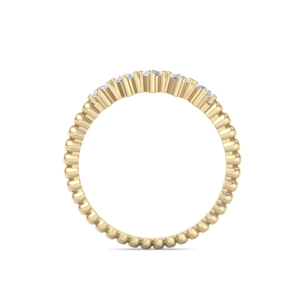 Diamond ring in rose gold with white diamonds of 0.20 ct in weight