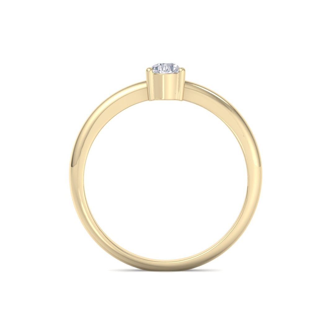 Exclusive Diamond ring in rose gold with white diamonds of 0.25 ct in weight