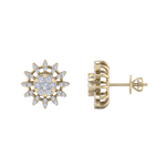 Load image into Gallery viewer, Stud earrings in rose gold with white diamonds of 0.89 ct in weight

