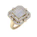Load image into Gallery viewer, Grande square diamond ring in white gold with white diamonds of 1.36 ct in weight

