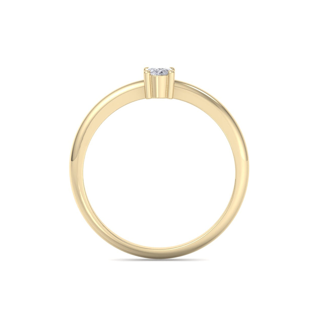 Beautiful Diamond ring in rose gold with white diamonds of 0.25 ct in weight