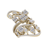 Load image into Gallery viewer, Statement diamond ring in yellow gold with white diamonds of 1.68 ct in weight
