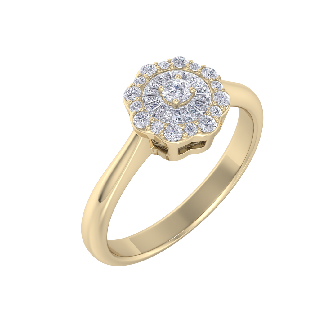 Diamond ring in white gold with white diamonds of 0.32 ct in weight