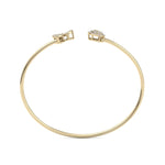 Load image into Gallery viewer, Cuff bracelet in yellow gold with white diamonds of 0.47 ct in weight
