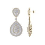 Load image into Gallery viewer, Diamond chandelier earrings in yellow gold with white diamonds of 8.15 ct in weight
