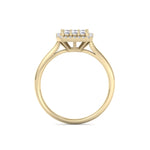 Load image into Gallery viewer, Cluster square engagement ring in rose gold with white diamonds of 0.45 ct in weight
