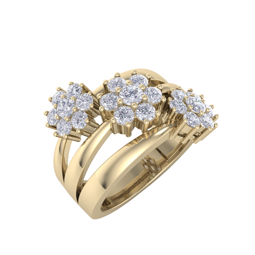 Beautiful ring in white gold with white diamonds of 0.88 ct in weight