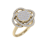 Load image into Gallery viewer, Intricate diamond ring in rose gold with white diamonds of 0.63 ct in weight
