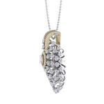 Load image into Gallery viewer, Flower Pendant in rose gold with white diamonds of 2.08 ct in weight
