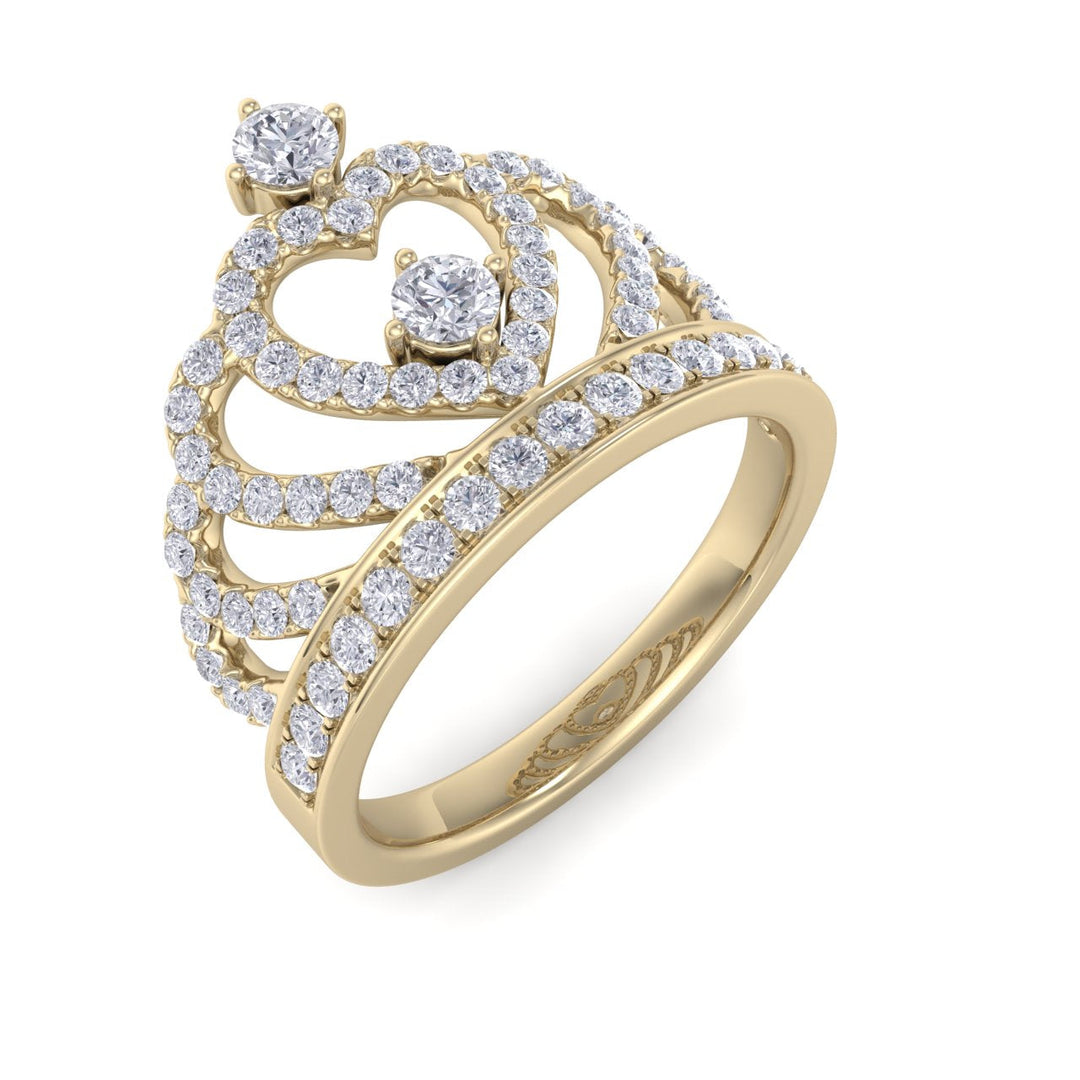 Beautiful Ring in white gold with white diamonds of 0.96 ct in weight