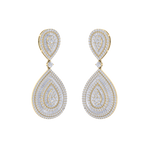 Load image into Gallery viewer, Diamond chandelier earrings in yellow gold with white diamonds of 8.15 ct in weight
