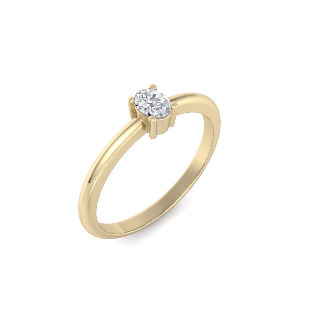 Beautiful Diamond ring in rose gold with white diamonds of 0.25 ct in weight