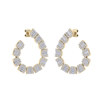 Load image into Gallery viewer, Circle studs in white gold with white diamonds of 5.82 ct in weight
