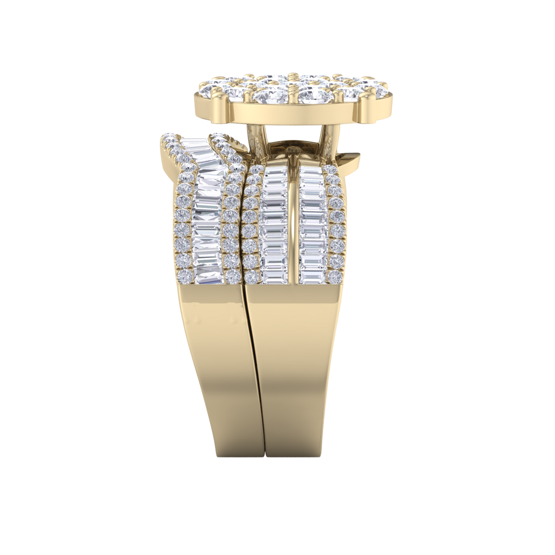 Beautiful Diamond ring in white gold with white diamonds of 2.74 ct in weight