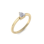 Load image into Gallery viewer, Dainty Diamond ring in yellow gold with white diamonds of 0.25 ct in weight
