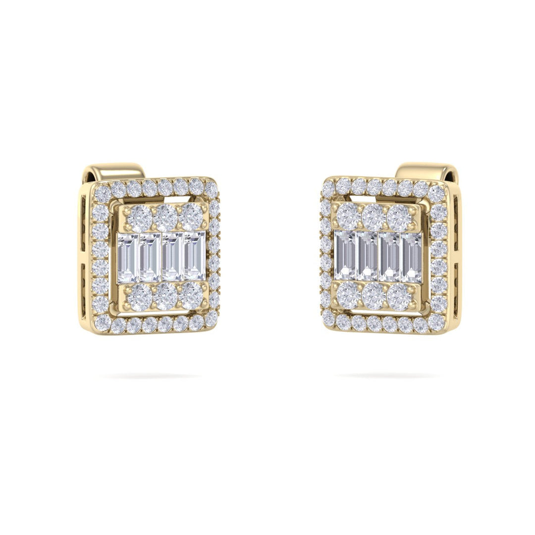 Beautiful Earrings in white gold with white diamonds of 0.65 ct in weight