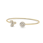 Load image into Gallery viewer, Cuff bracelet in rose gold with white diamonds of 0.47 ct in weight
