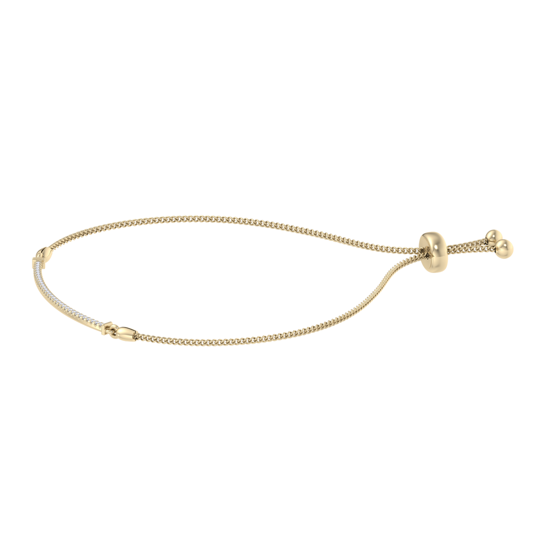 Bar necklace in white gold with white diamonds of 0.31 in weight