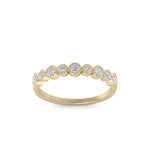 Load image into Gallery viewer, Milgrain wedding band in rose gold with white diamonds of 0.25 ct in weight
