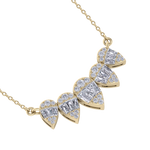 Load image into Gallery viewer, Diamond necklace in yellow gold with white diamonds of 0.75 ct in weight
