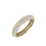 Load image into Gallery viewer, Eternity band in yellow gold with white diamonds of 0.96 ct in weight

