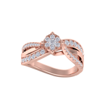 Load image into Gallery viewer, Diamond ring in rose gold with white diamonds of 0.58 ct in weight
