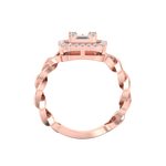 Load image into Gallery viewer, Statement Chain Ring in white gold with white diamonds of 0.41 ct in weight
